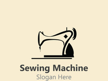 Sewing Machine Logo design concept, Tailor Sewing vector, Fashion Simple Design Template