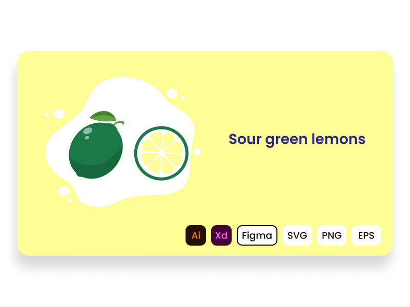 Sour green lemons. Lemon fruit.