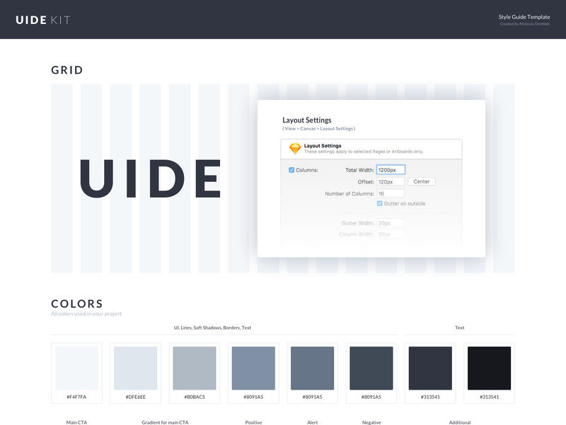 UIDE Style Guide UI Kit