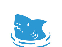 Shark illustration logo template vector