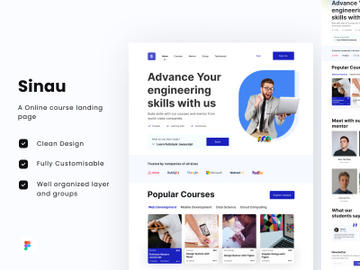 Online Course Landing Page - Sinau preview picture