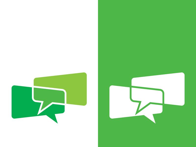 Speech bubble icon logo template vector illustration