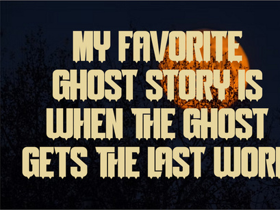 Spooky Ghost - Halloween Display Font