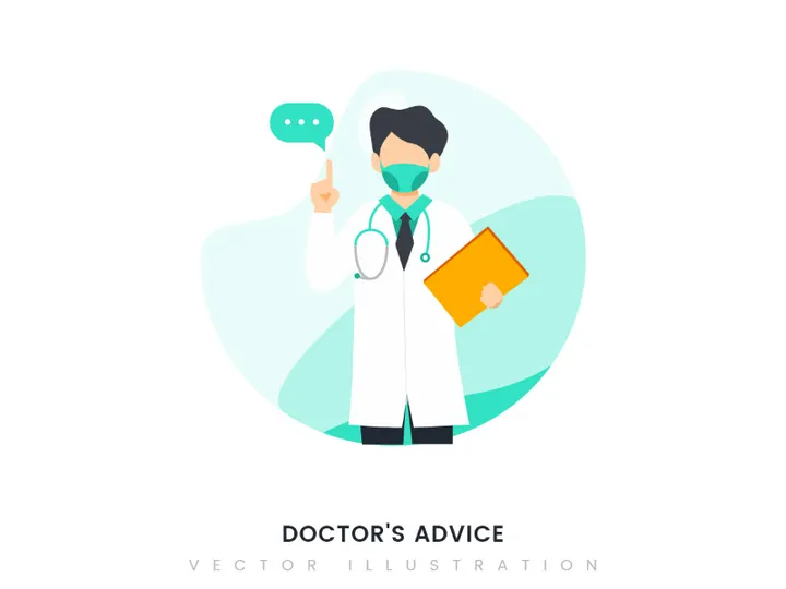 Doctor's advice illustration concept