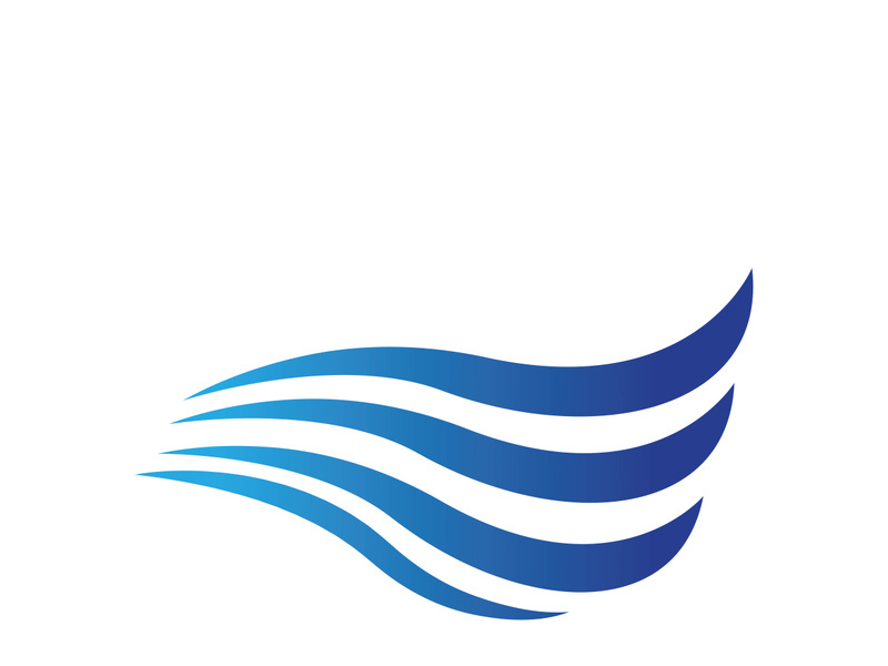 Wave beach vector illustration design logo