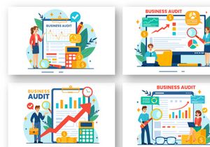 12 Business Audit Documents Illustration