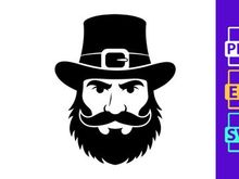 Irish Man with Beard and Hat