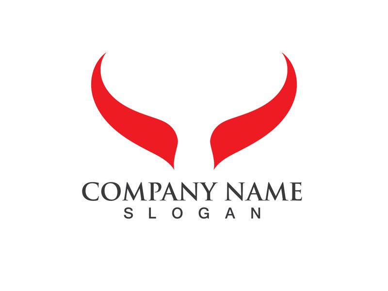 Devil horn vector icon logo design illustration template