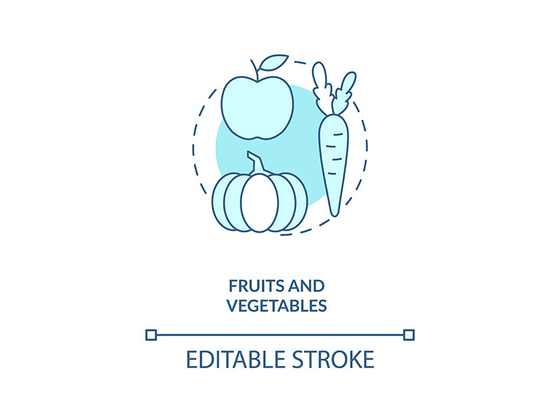 Fruits and vegetables concept icon