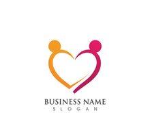 Family Love care  logo Vector icon illustration design