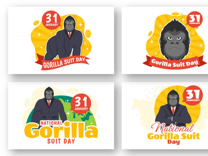 9 National Gorilla Suit Day Illustration