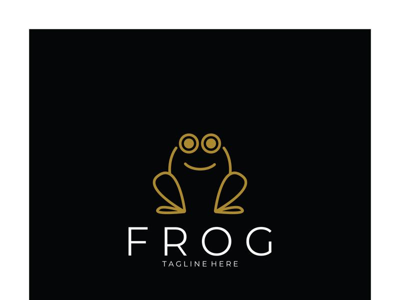 frog logo simple vector design template