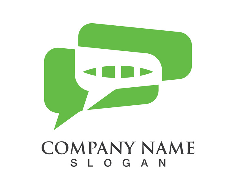 Speech bubble icon logo template vector illustration