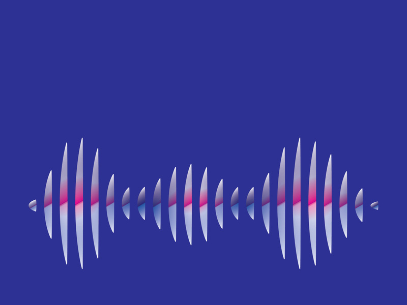 Sound waves vector illustration design template