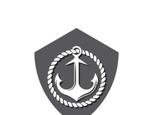 Anchor logo icon boat ship marine navy design vector