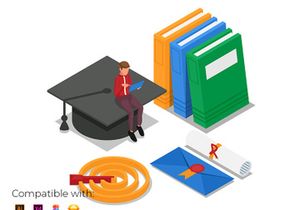 Online education illustration v2
