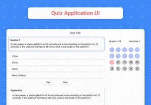 Quiz Application UI