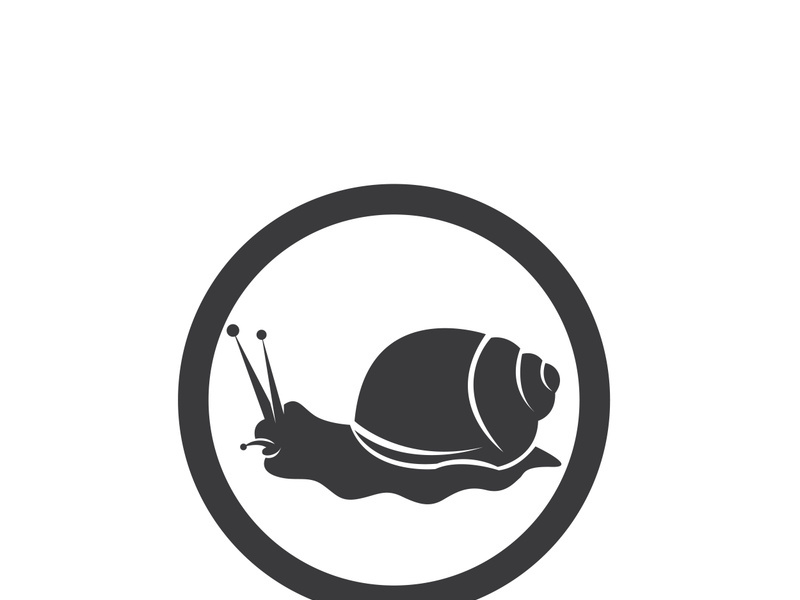 snail animal logo and symbol template