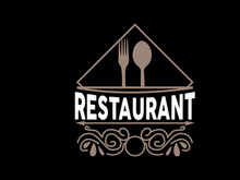 Restaurant Logo, Vintage Retro Business Typography Design