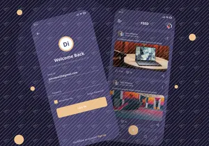 Social Mobile Dark Theme App