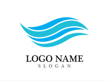 Wave beach vector illustration design logo