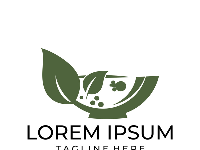 Green leaf logo design vector illustration