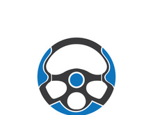 Steering Wheel vector image logo icon