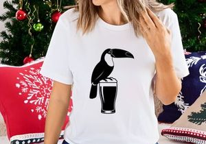 Toucan Perched on Beer Mug Silhouette