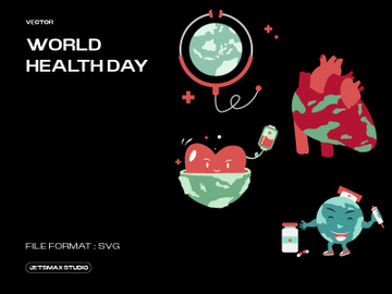 World Health Day SVG Illustrations preview picture