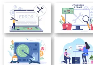 12 Computer Repair or Service Illustration