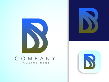 Abstract initial alphabet B logo design. Vector illustration. preview picture