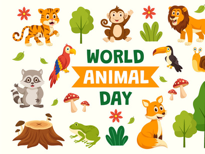 15 World Animal Day Illustration