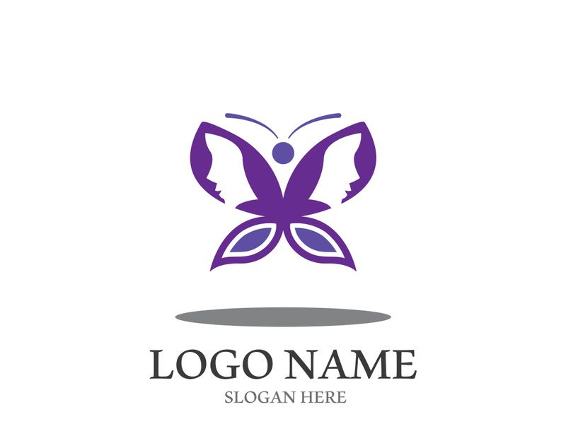 Fresh lavender flower logo vector flat design