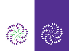 Fresh lavender flower logo vector flat design