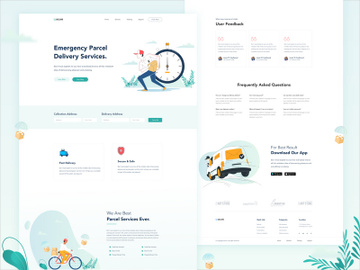 Parcel Delivery Landing Page. preview picture