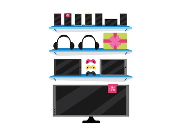 Electronics store semi flat color vector object preview picture