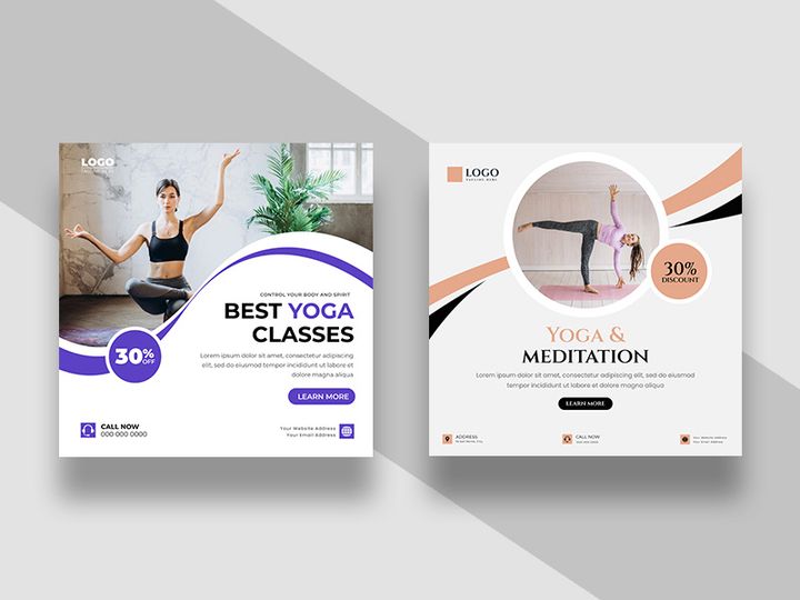 Yoga Fitness Instagram Post Banner Ver-1