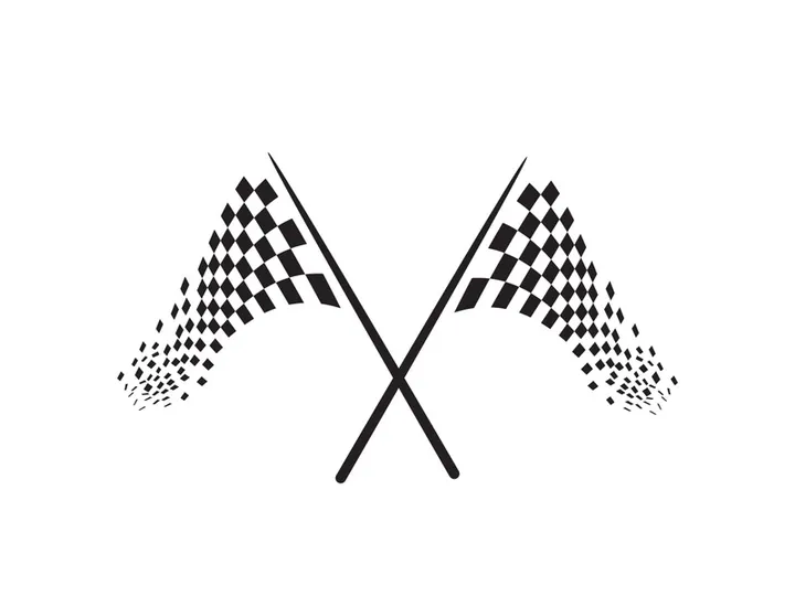 Race flag design illustration