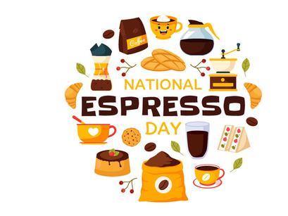 11 National Espresso Day Illustration