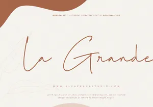 Wanderlust - Signature Font