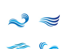 Wave beach vector illustration design logo