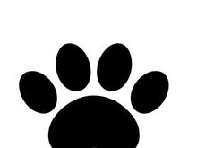 Minimal Dog Paw Print Logo