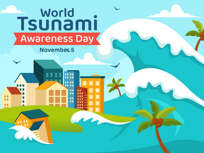 11 World Tsunami Awareness Day Illustration