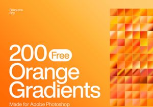 200 Free Orange Photoshop Gradients