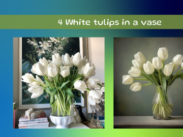 White tulips in a vase preview picture