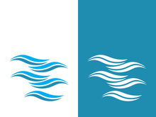 Wave beach vector illustration design logo