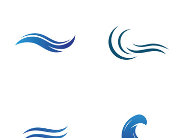 Ocean water wave wave logo design. preview picture