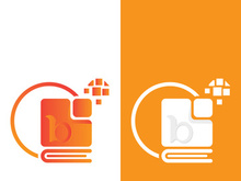 Digital book logo technology vector icon design