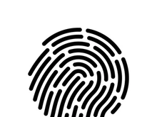 Digital fingerprint vector illustration logo icon