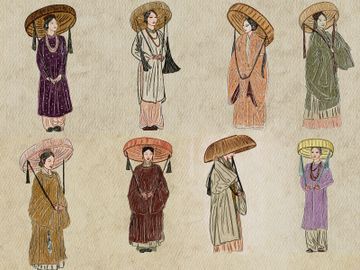 Vintage Asian Women Illustration Bundle – 20 Hand-Drawn Characters (EPS & JPEG) preview picture